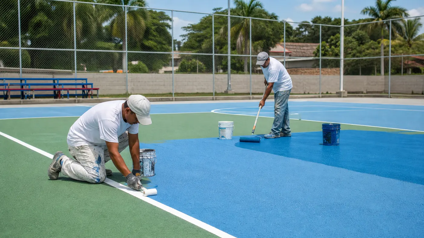 Pintura deportiva acrílica para canchas